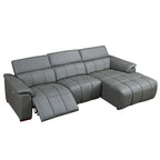 Sofá reclinable en forma de L con puerto de carga USB