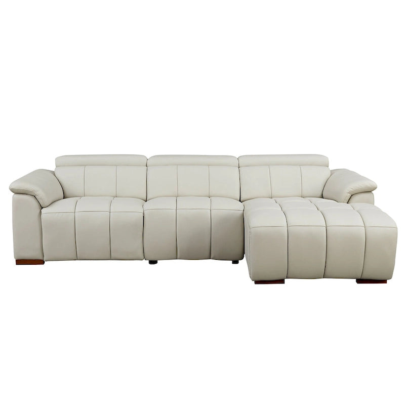 Sofá reclinable en forma de L con puerto de carga USB
