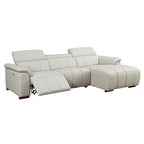 Sofá reclinable en forma de L con puerto de carga USB