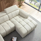 Sofá reclinable en forma de L con puerto de carga USB