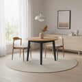 Gasy Dining Table, Extendable 26-42 Inch, Dark Blue, Wood, 2 Leaves