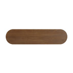 Mesa consola moderna para entrada con estante abierto y acabado de grano de madera