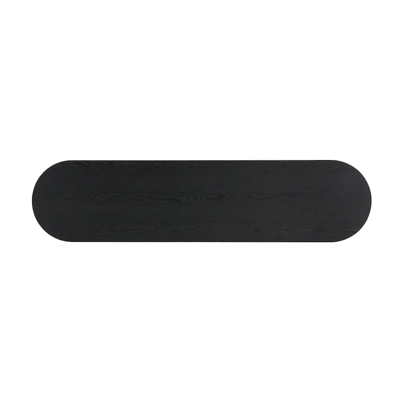 Mesa consola moderna para entrada con estante abierto y acabado de grano de madera