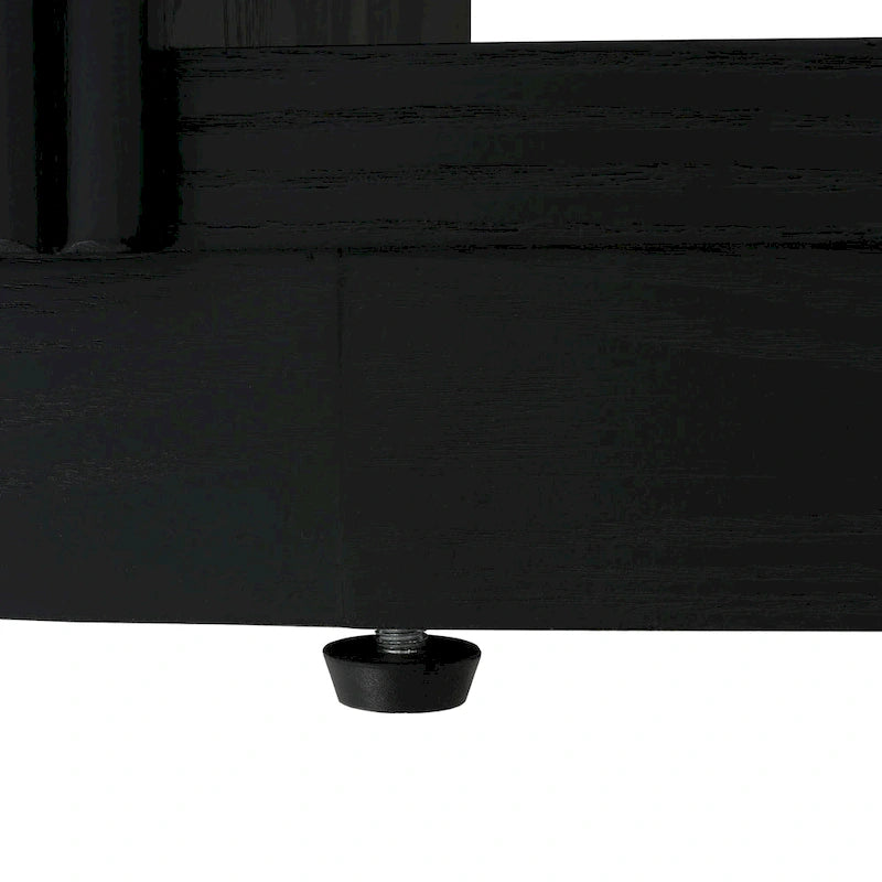 Mesa consola moderna para entrada con estante abierto y acabado de grano de madera