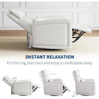 Sillón reclinable giratorio y mecedor 360 con respaldo ergonómico