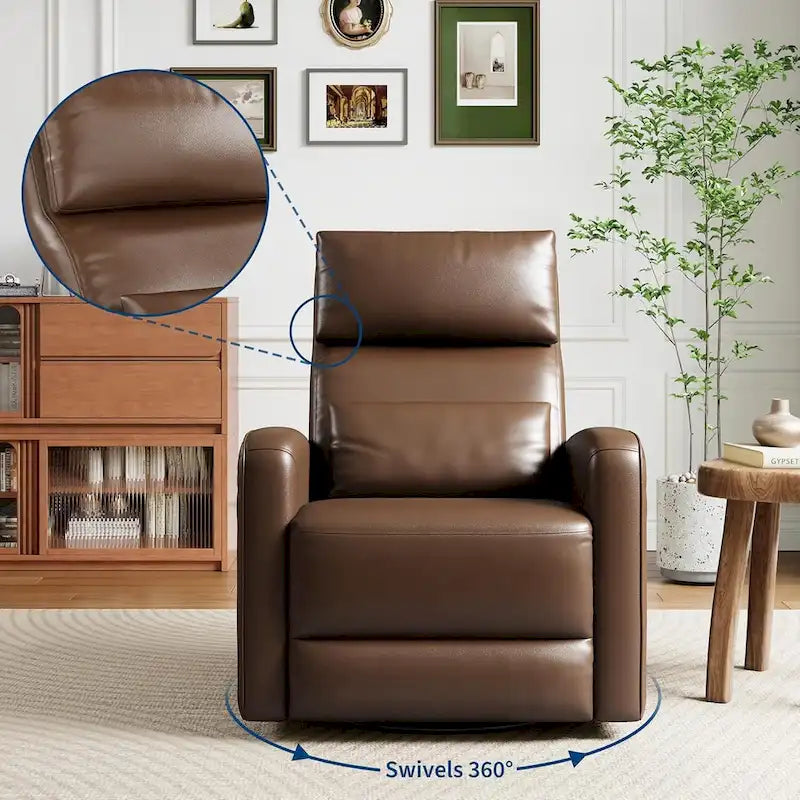 Sillón reclinable giratorio y mecedor 360 con respaldo ergonómico