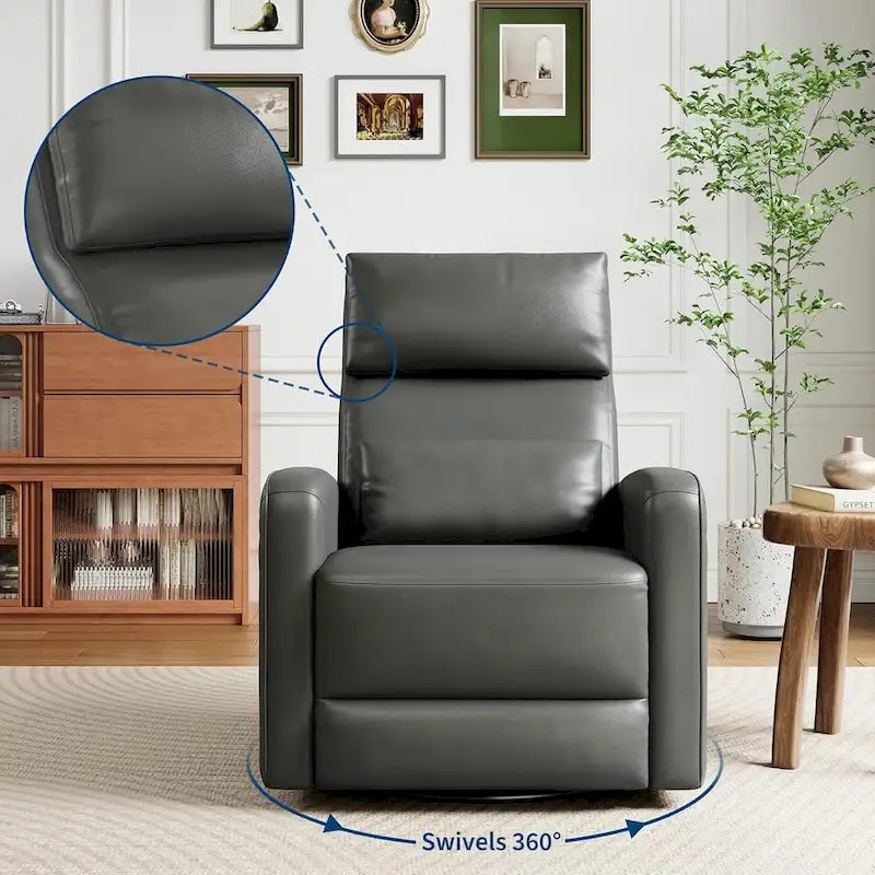 Sillón reclinable giratorio y mecedor 360 con respaldo ergonómico