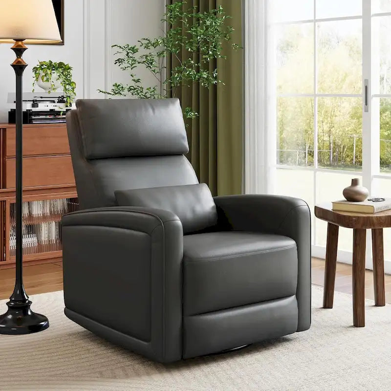 Sillón reclinable giratorio y mecedor 360 con respaldo ergonómico