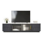 Mueble de TV de 62.9" con 4 cajones y armario grande para televisores de hasta 70"