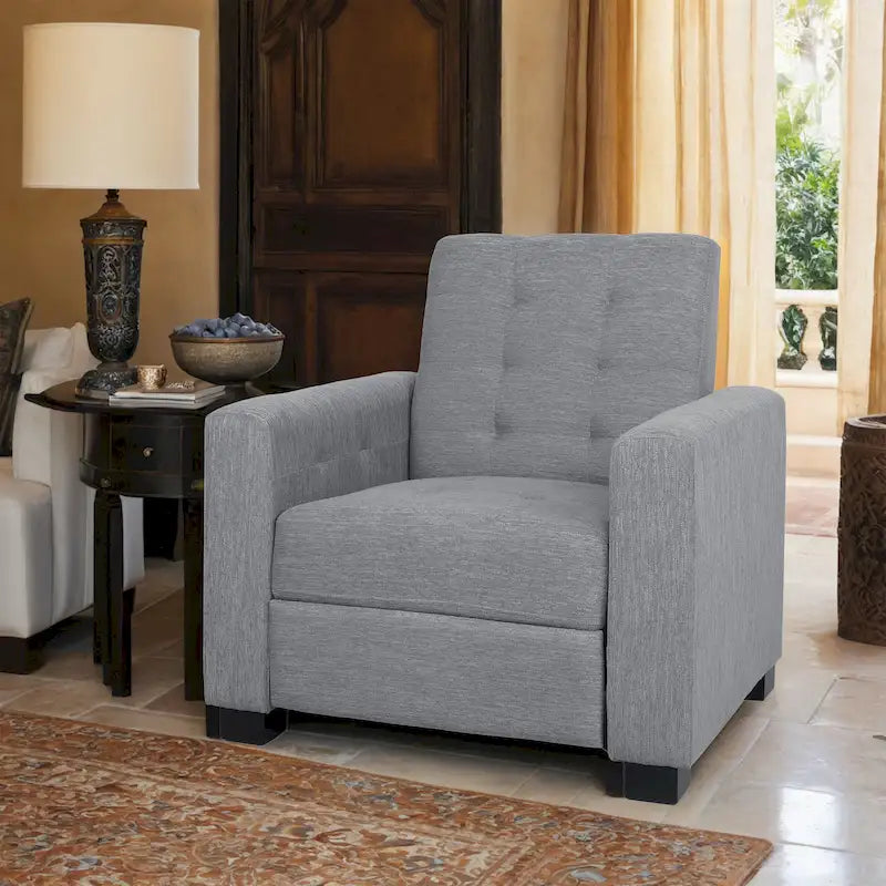 Sillón reclinable tapizado Craigue con sistema de empuje