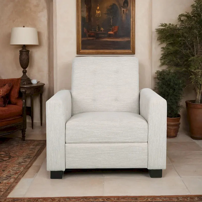 Sillón reclinable tapizado Craigue con sistema de empuje