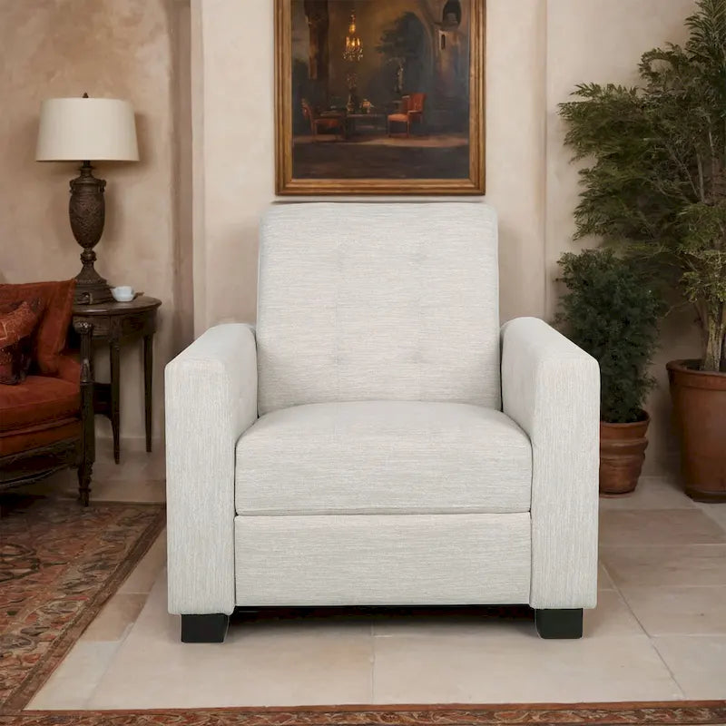 Sillón reclinable tapizado Craigue con sistema de empuje