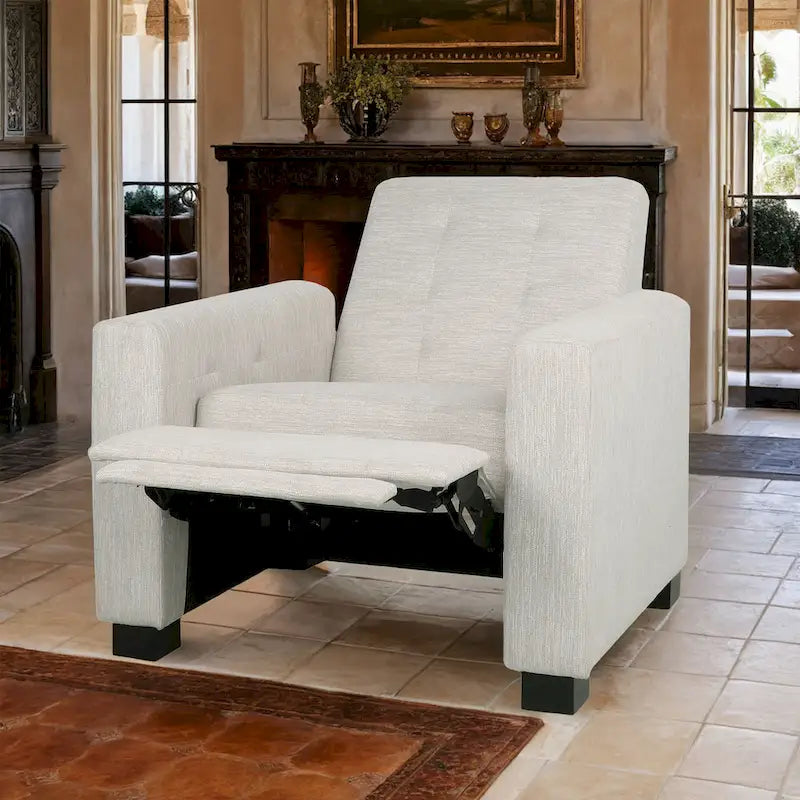 Sillón reclinable tapizado Craigue con sistema de empuje
