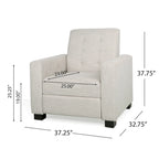 Sillón reclinable tapizado Craigue con sistema de empuje