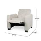 Sillón reclinable tapizado Craigue con sistema de empuje