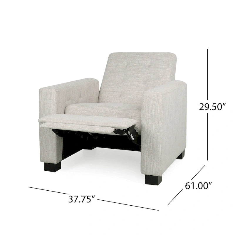 Sillón reclinable tapizado Craigue con sistema de empuje