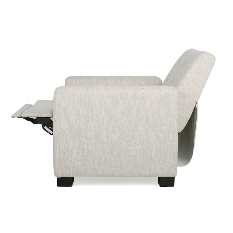 Sillón reclinable tapizado Craigue con sistema de empuje