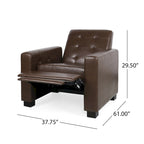 Sillón reclinable tapizado Craigue con sistema de empuje