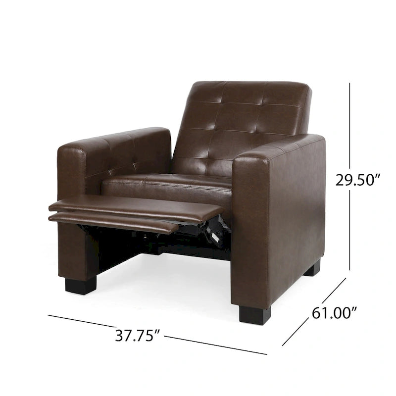 Sillón reclinable tapizado Craigue con sistema de empuje