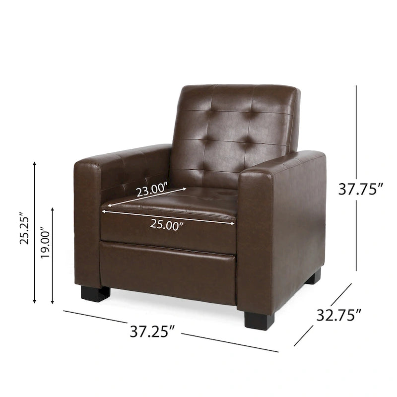 Sillón reclinable tapizado Craigue con sistema de empuje