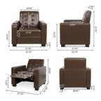 Sillón reclinable tapizado Craigue con sistema de empuje