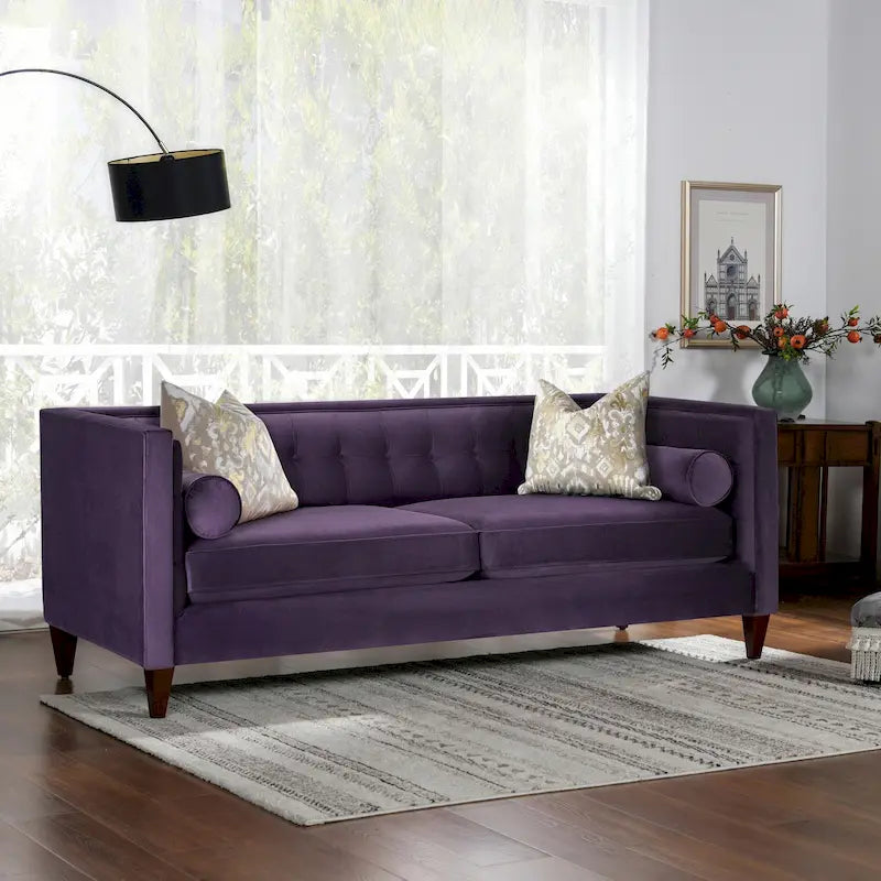 Sofá Tufted Tuxedo de 84" con Cojines Extraíbles