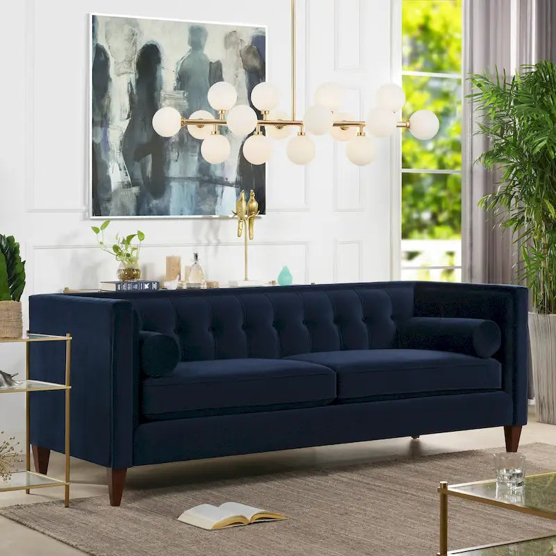 Sofá Tufted Tuxedo de 84" con Cojines Extraíbles