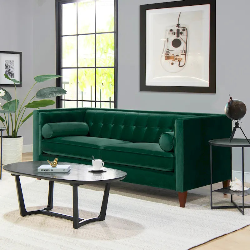 Sofá Tufted Tuxedo de 84" con Cojines Extraíbles