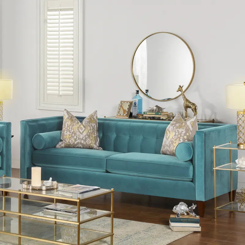 Sofá Tufted Tuxedo de 84" con Cojines Extraíbles