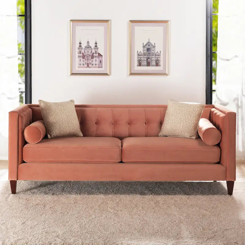 Sofá Tufted Tuxedo de 84" con Cojines Extraíbles