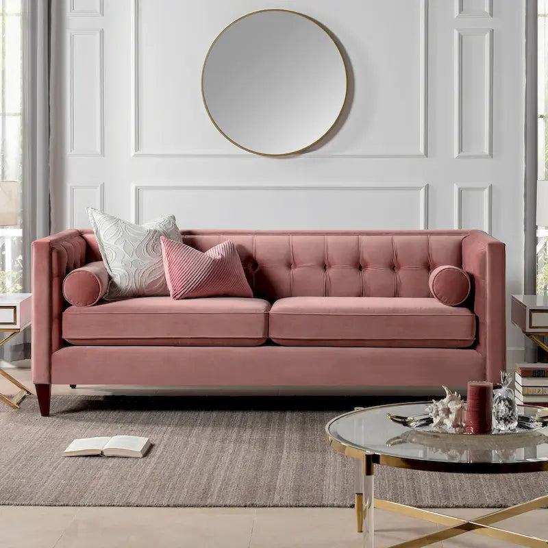 Sofá Tufted Tuxedo de 84" con Cojines Extraíbles