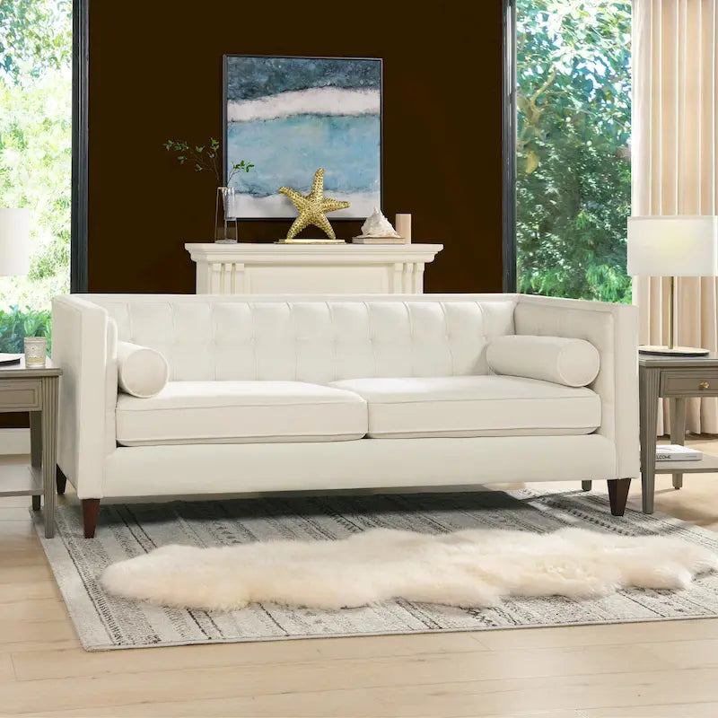Sofá Tufted Tuxedo de 84" con Cojines Extraíbles