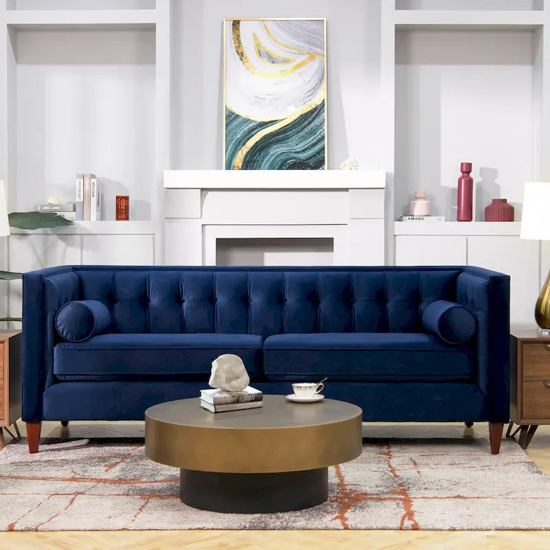 Sofá Tufted Tuxedo de 84" con Cojines Extraíbles