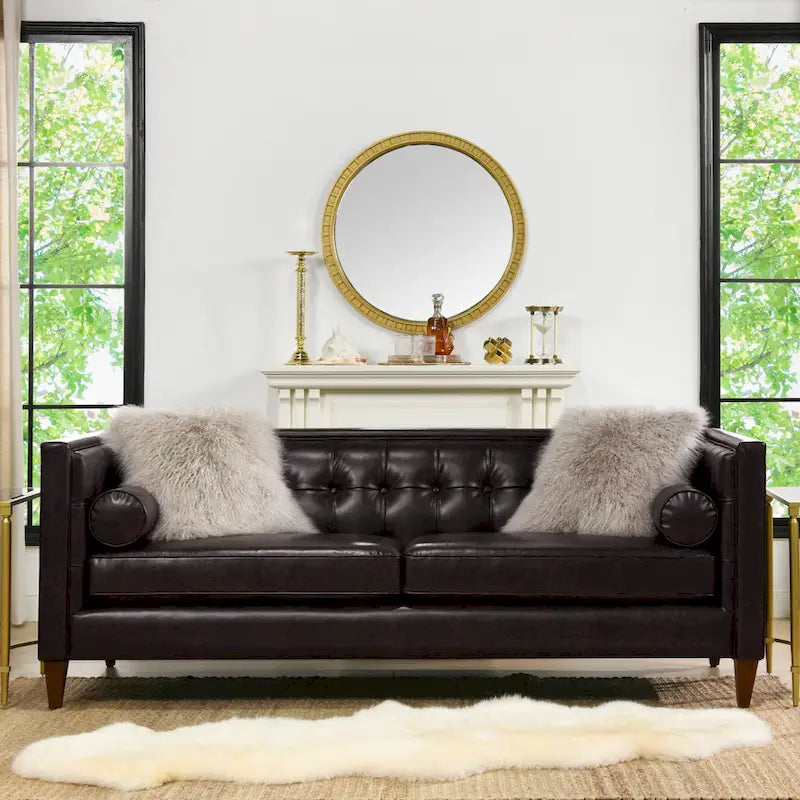 Sofá Tufted Tuxedo de 84" con Cojines Extraíbles