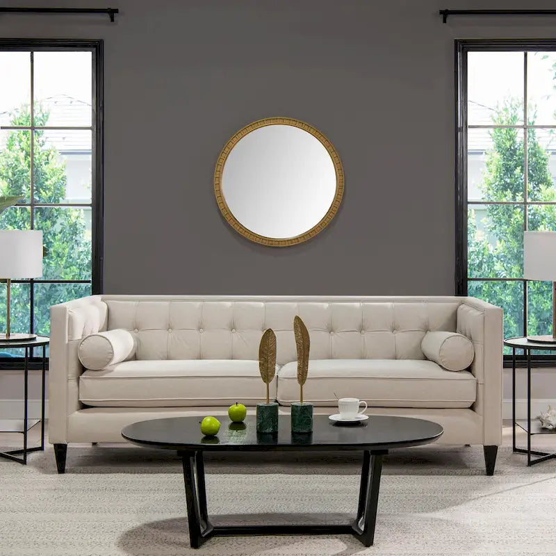Sofá Tufted Tuxedo de 84" con Cojines Extraíbles