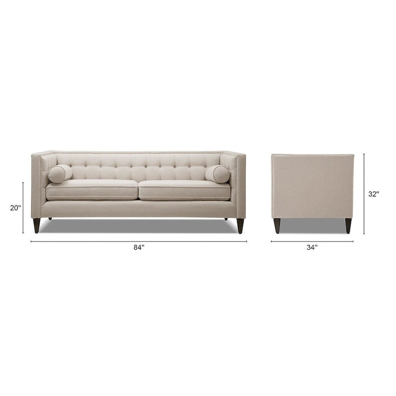 Sofá Tufted Tuxedo de 84" con Cojines Extraíbles