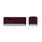Sofá Tufted Tuxedo de 84" con Cojines Extraíbles