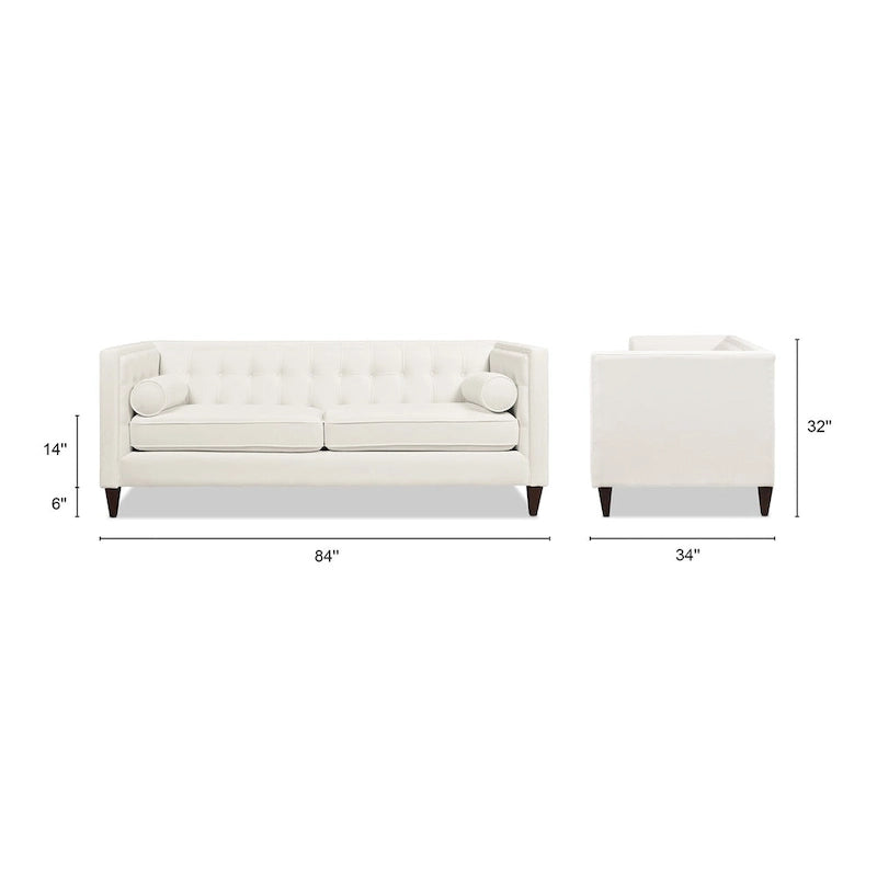 Sofá Tufted Tuxedo de 84" con Cojines Extraíbles