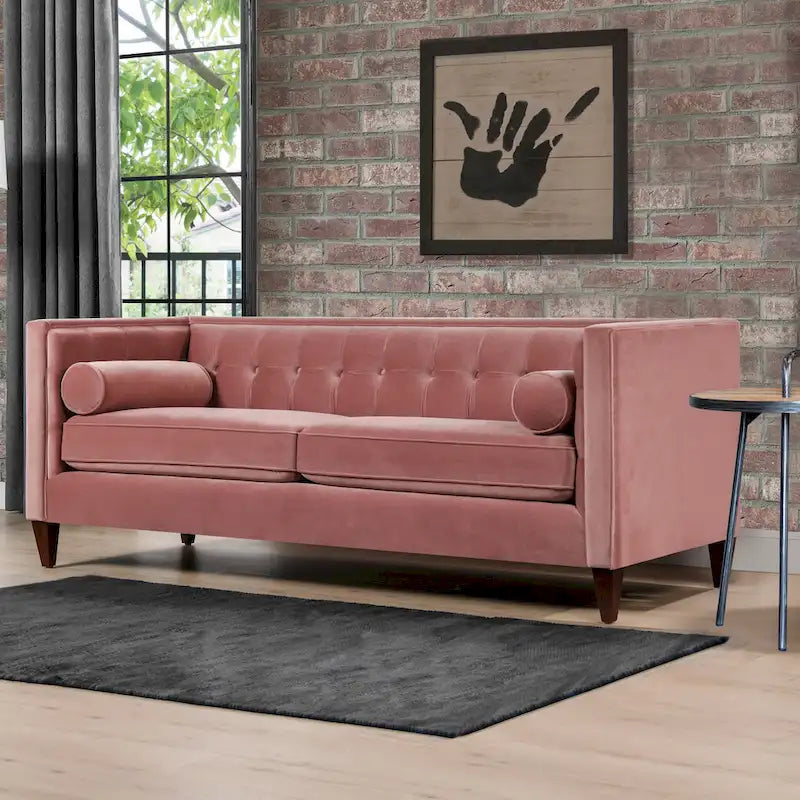 Sofá Tufted Tuxedo de 84" con Cojines Extraíbles