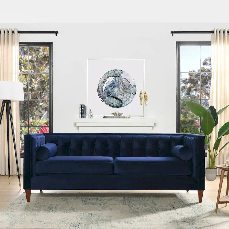 Sofá Tufted Tuxedo de 84" con Cojines Extraíbles
