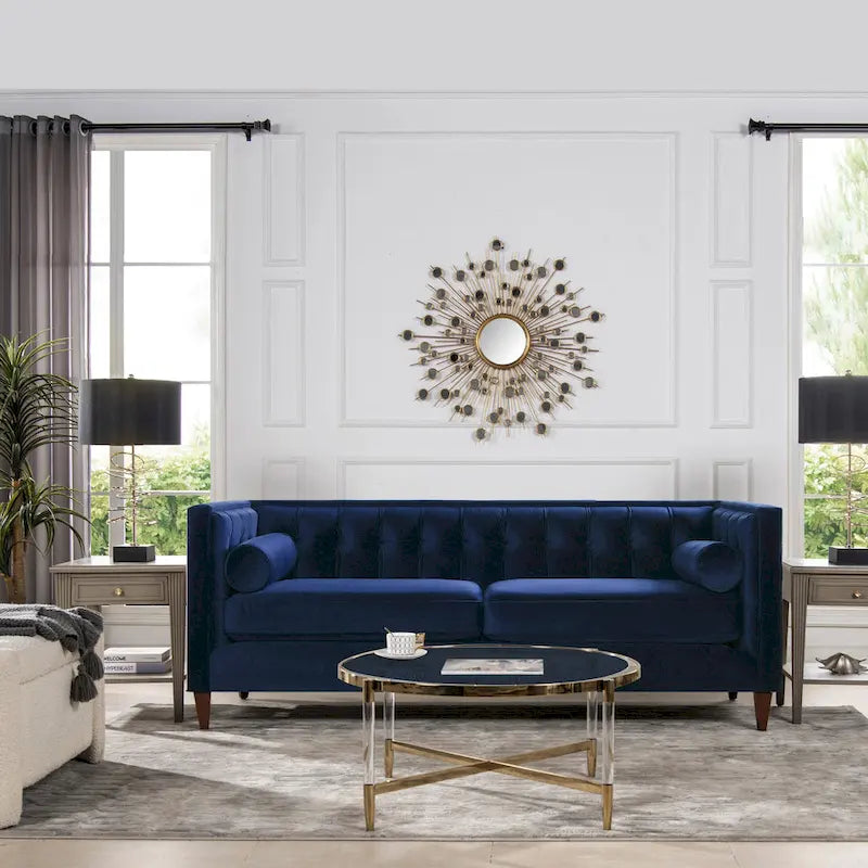 Sofá Tufted Tuxedo de 84" con Cojines Extraíbles
