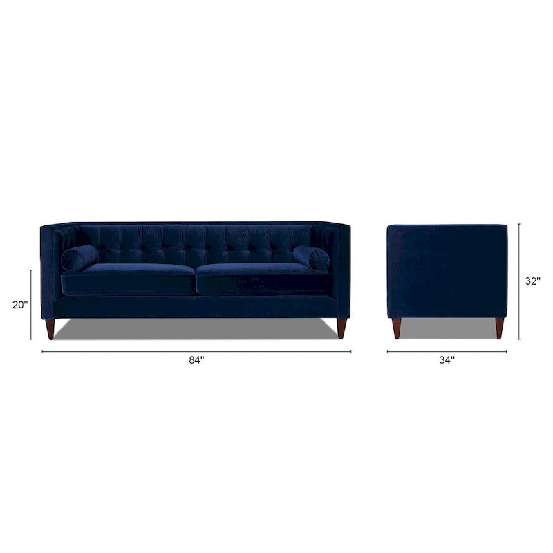 Sofá Tufted Tuxedo de 84" con Cojines Extraíbles
