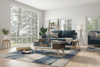 Yini Modern 47-inch Glass Top 1-Shelf Coffee Table by Furniture of America