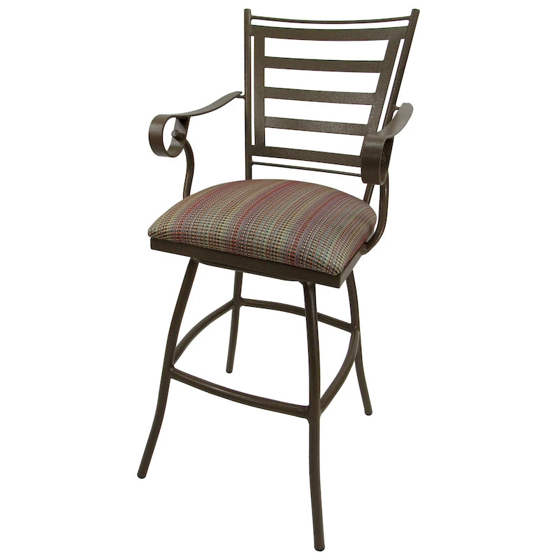 Taburete giratorio extragrande de 35 pulgadas con estructura recubierta de polvo beige
