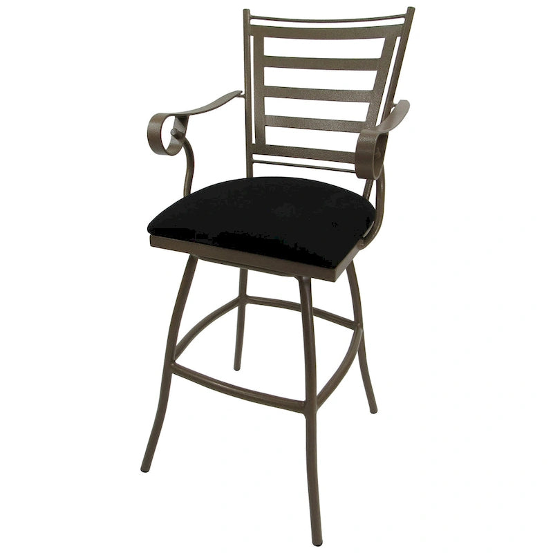 Taburete giratorio extragrande de 35 pulgadas con estructura recubierta de polvo beige