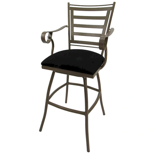 Taburete giratorio extragrande de 35 pulgadas con estructura recubierta de polvo beige
