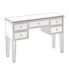 Mesa consola de cristal con espejo y 5 cajones