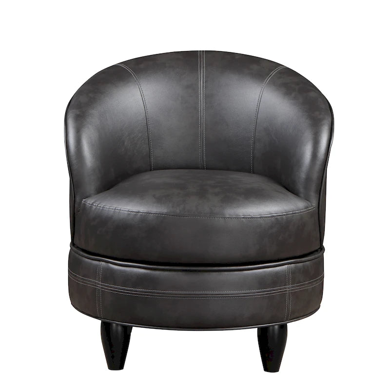 Sillón Giratorio Decorativo de Piel Sintética