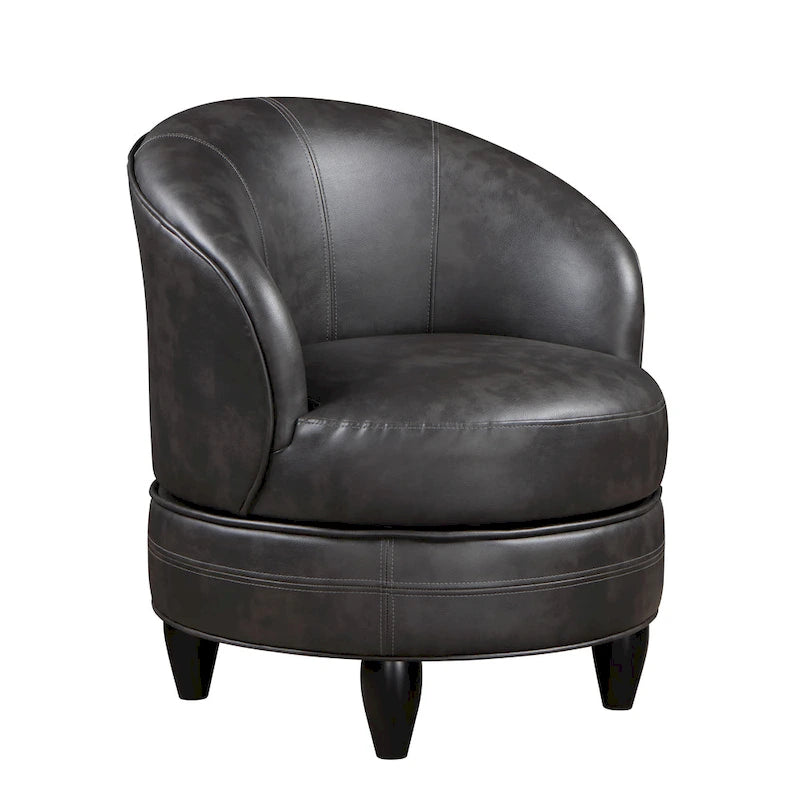Sillón Giratorio Decorativo de Piel Sintética
