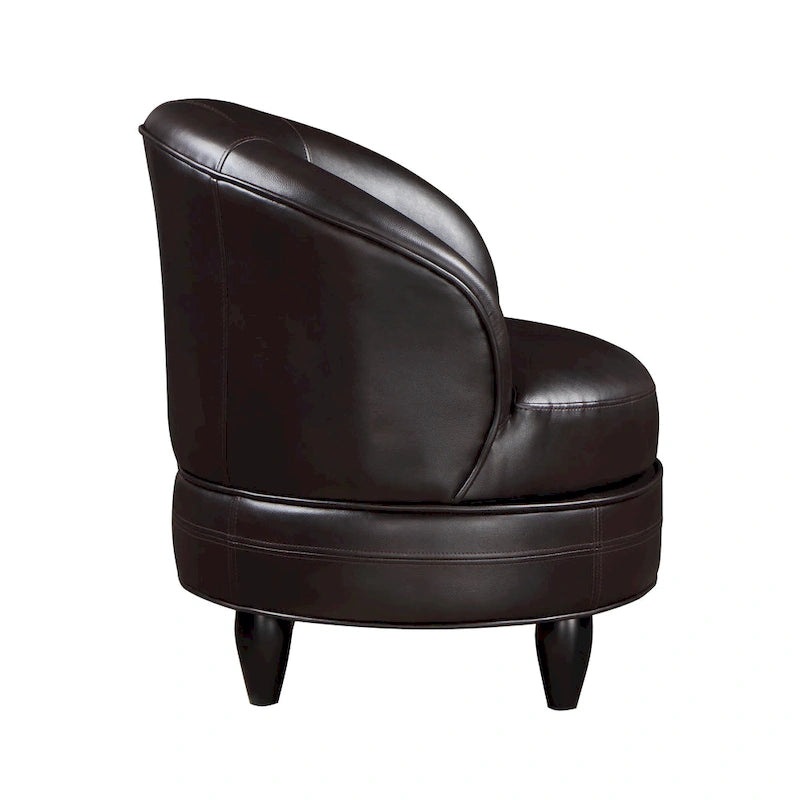 Sillón Giratorio Decorativo de Piel Sintética